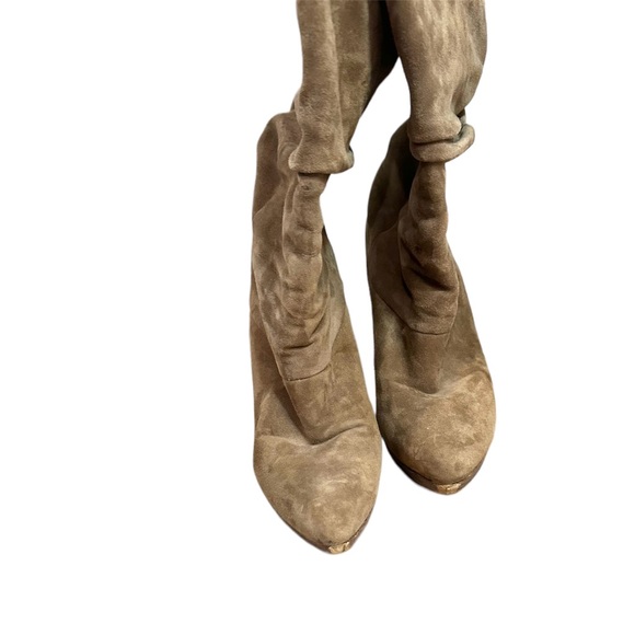 Joan & David snakeskin trimmed platform leather boots, 9 - Picture 2 of 5